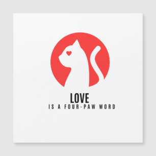 Carte Magnétique Chat Silhouette Amour Lumineux