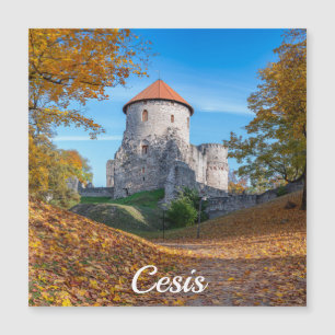 Carte Magnétique Château médiéval entouré d'aimant forestier