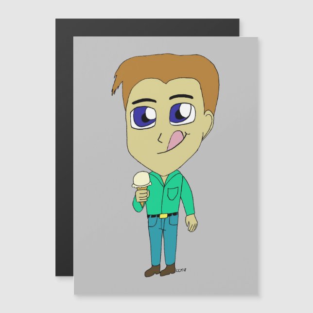 Carte Magnétique chibi (Devant / Derrière)