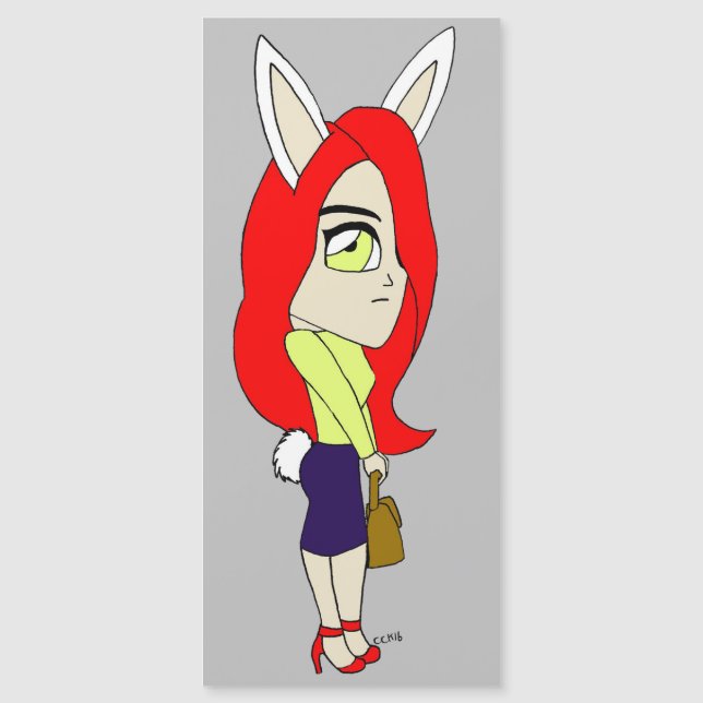 Carte Magnétique chibi bunnygirl (Devant)