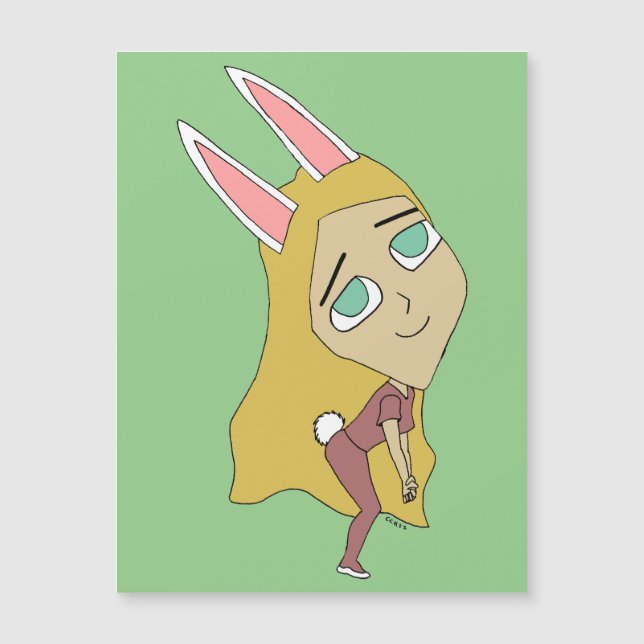 Carte Magnétique chibi bunnygirl (Devant)