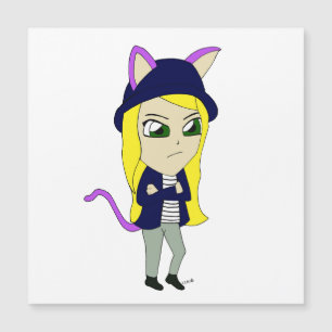 Carte Magnétique chibi catgirl