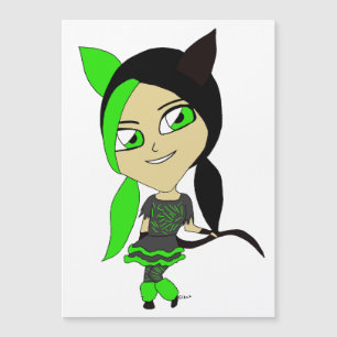 Carte Magnétique chibi catgirl