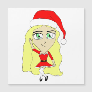 Carte Magnétique Chibi de Noël