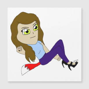 Carte Magnétique chibi foxy fille