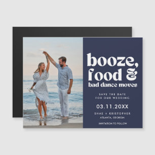 Carte Magnétique Chic Funny Mariage Photo Enregistrer la date