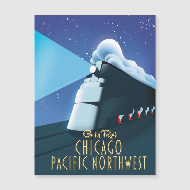 Carte Magnétique Chicago Pacifique Nord-Ouest (Devant)