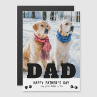 Chien papa Bonne Fête des pères Empreinte de patte