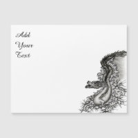 Chine Dragon, noir et blanc Design en Tattoostyl