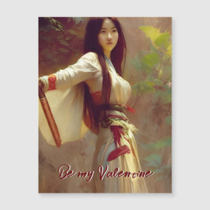 Carte Magnétique Chinois Wuxia Fighter Martial Arts Valentine