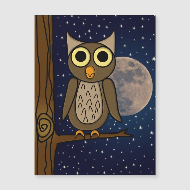 Carte Magnétique chouette (Devant)