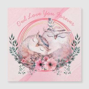 Carte Magnétique Chouettes mignonnes