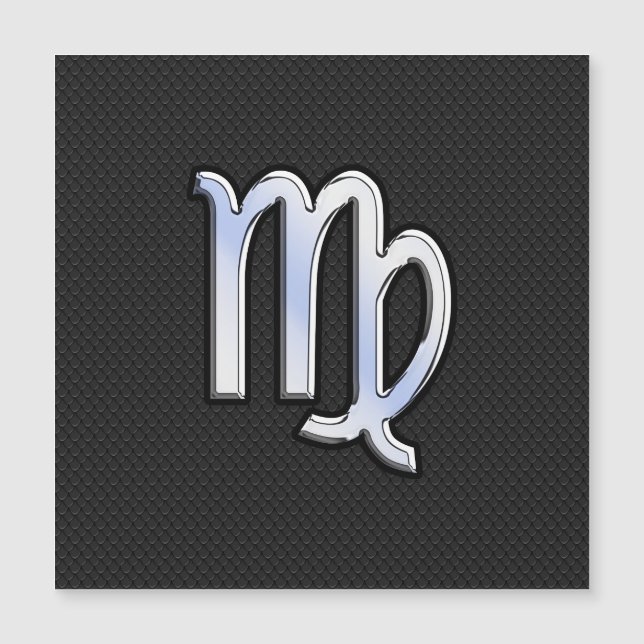 Carte Magnétique Chrome Comme Virgo Zodiac Connexion peau de serpen (Devant)