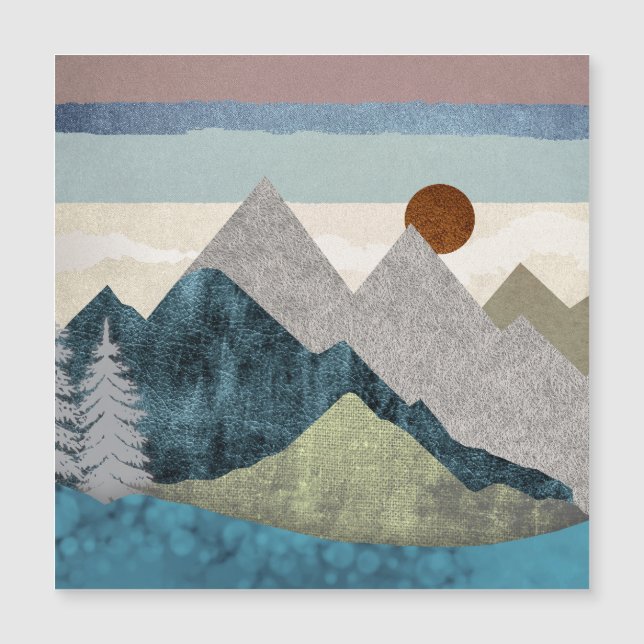 Carte Magnétique Ciel rayé de montagne (Devant)