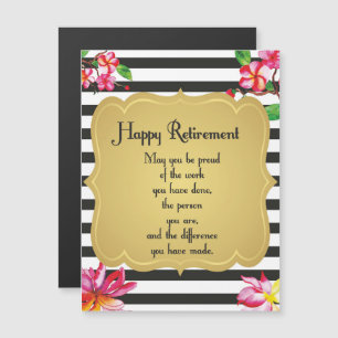 Carte Magnétique Citation de retraite heureuse Cadeau d'adieu