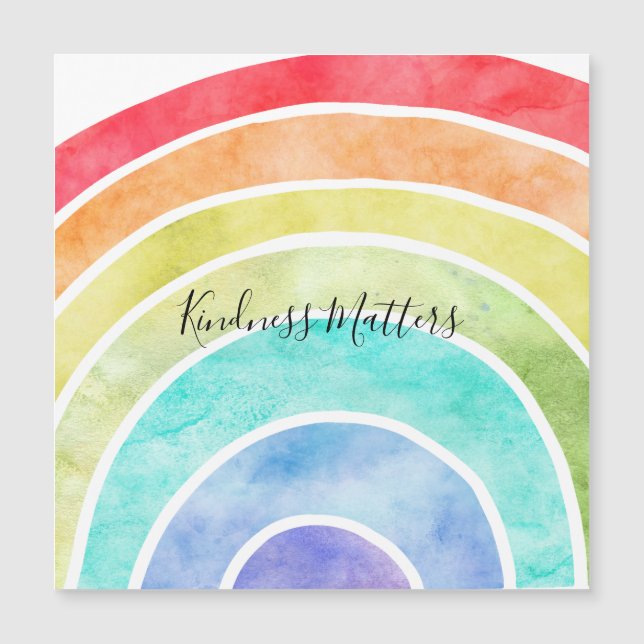 Carte Magnétique Citation inspirée personnalisée Rainbow (Devant)