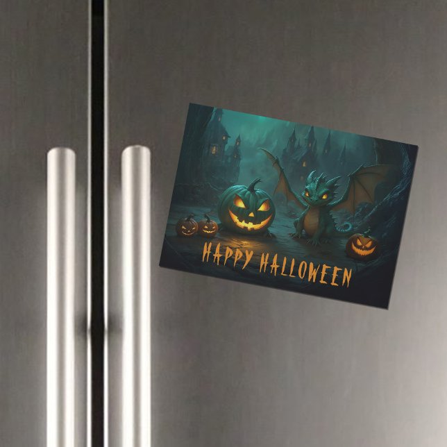 Carte magnétique Citrouille d'Halloween Dragon (Créateur téléchargé)