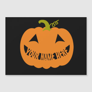 Carte Magnétique Citrouille Halloween personnalisé