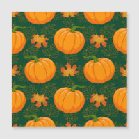 Citrouille Orange Feuilles d'Automne Motif