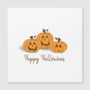 Carte Magnétique Citrouilles Jack O Lanterns heureuses et souriante