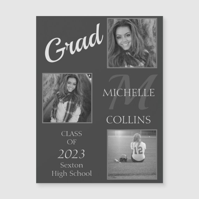 Carte Magnétique Classic Gold Frames Graduation (Devant)