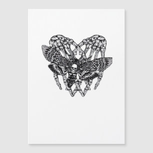 Carte Magnétique Classique Papillon de Mort Main de Squelette Style