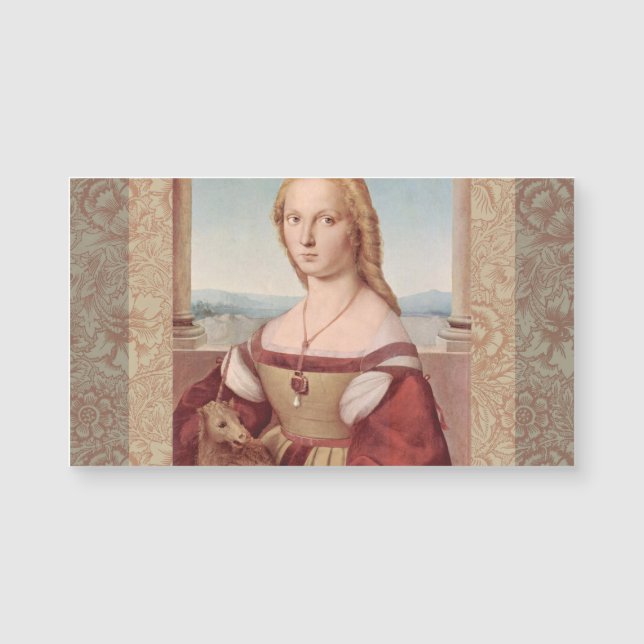 Carte Magnétique Classique Raphael Lady et Unicorn (Devant)