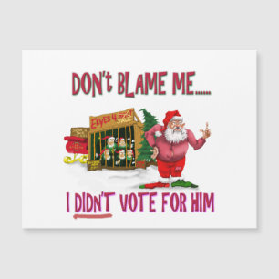 Carte Magnétique Clause santa hilarante politique noël