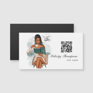 Carte Magnétique Code QR de la patronne chic