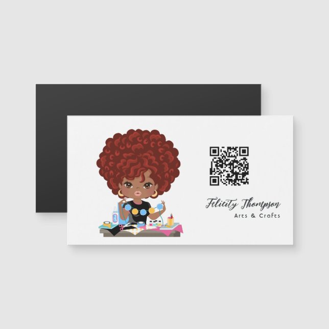 Carte Magnétique Code QR de la reine d'art (Devant / Derrière)