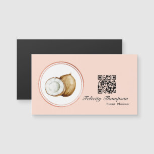 Carte Magnétique Code QR de planificateur d'événement Rose Gold et