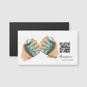 Carte Magnétique Code QR des cheveux et des ongles