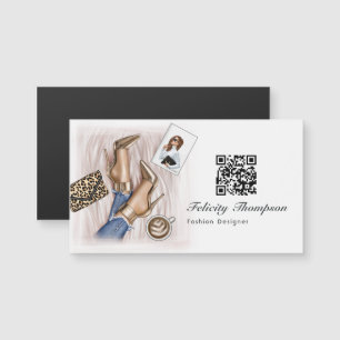 Carte Magnétique Code QR Gold Fashion Designer
