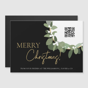 Carte Magnétique Code QR personnalisé Joyeux Noël Entreprise Messag