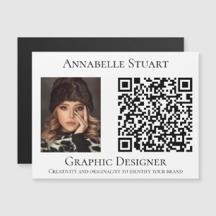 Carte Magnétique Code QR photo Entreprise Société Grand