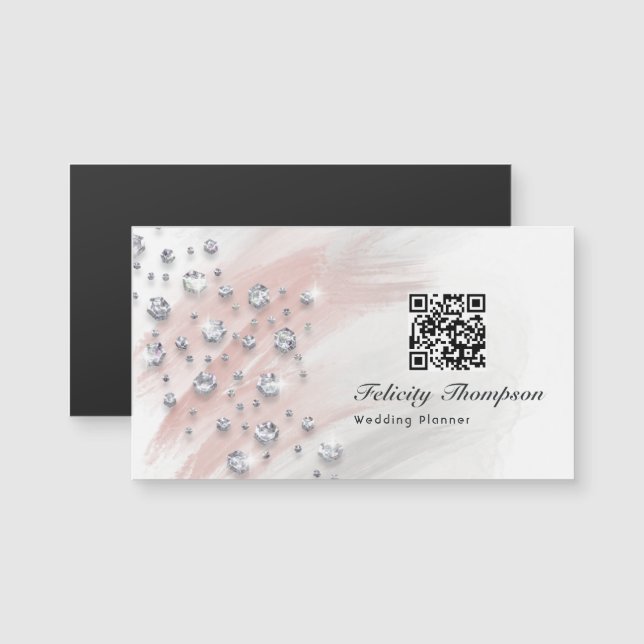 Carte Magnétique Code QR wedding planner (Devant / Derrière)