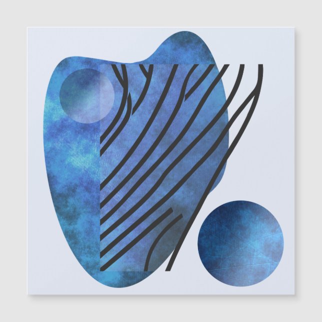 Carte Magnétique Coeur bleu (Devant)