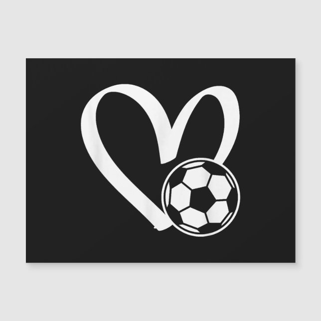 Carte Magnétique Coeur de balle de football (Devant)