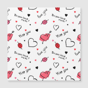 Carte Magnétique Cœur de la Saint-Valentin Flèche Sans Couture
