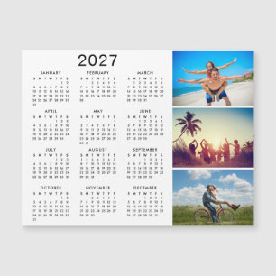 Carte Magnétique Collage de photos personnalisé Aimant de calendrie