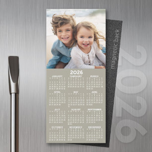 Carte Magnétique Collage photo du calendrier 1 - Peut modifier le f