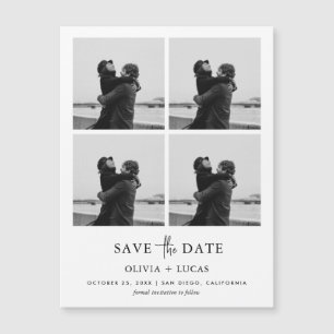 Carte Magnétique Collage Photo Moderne Mariage Magnétique Sauvegard