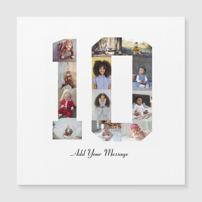 Carte Magnétique Collage photo numéro 10 (Devant)