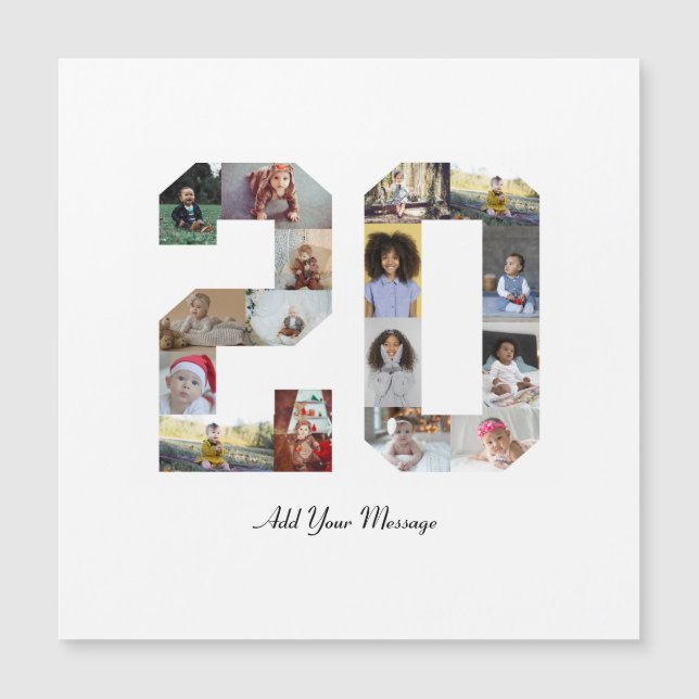 Carte Magnétique Collage photo numéro 20 (Devant)