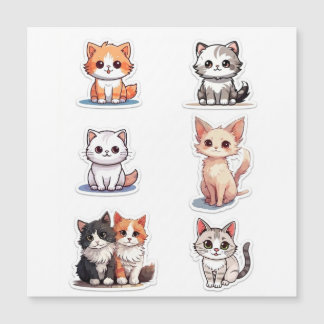 Carte Magnétique Collection d'autocollants de chatons Chibi Super M
