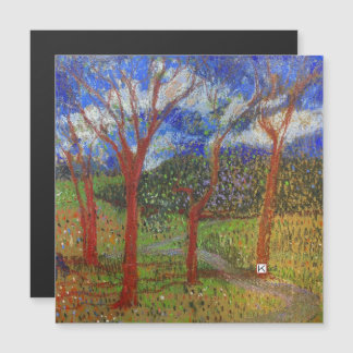 Carte magnétique colorée d'arbre
