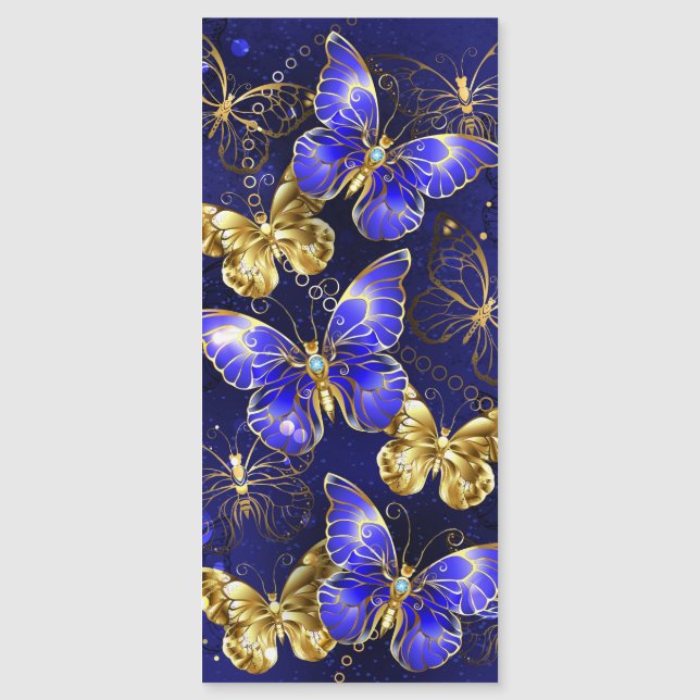Carte Magnétique Composition avec papillons Sapphire (Devant)