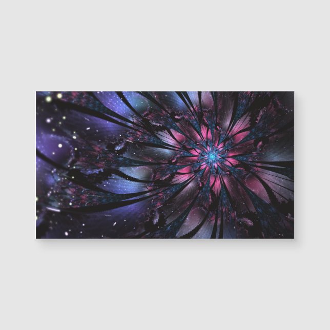 Carte Magnétique Conception Abstraite des fleurs fractales. (Devant)