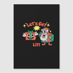 Carte Magnétique Conception de fête de Noël - Classique Let's Get L