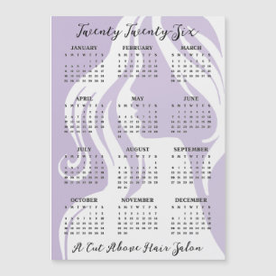 Carte Magnétique Conception de salon de coiffure Calendrier 2026 Ca